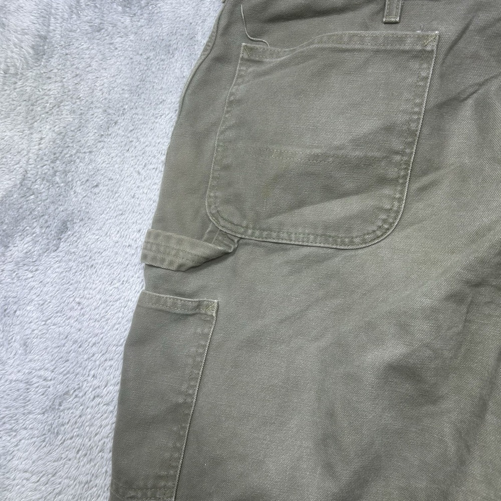 Carhartt Pants Mens 42x30 Moss Green Carpenter Dungaree Canvas Duck B11 MOS - Picture 9 of 15